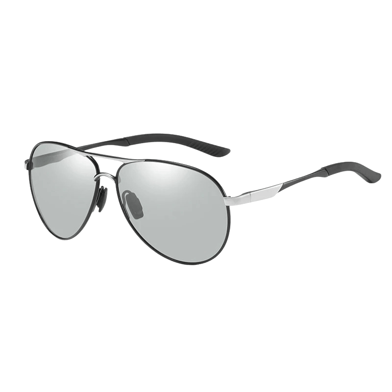 Lunette de soleil homme photochromique polarisée anti-uv400 | modèle aviateur