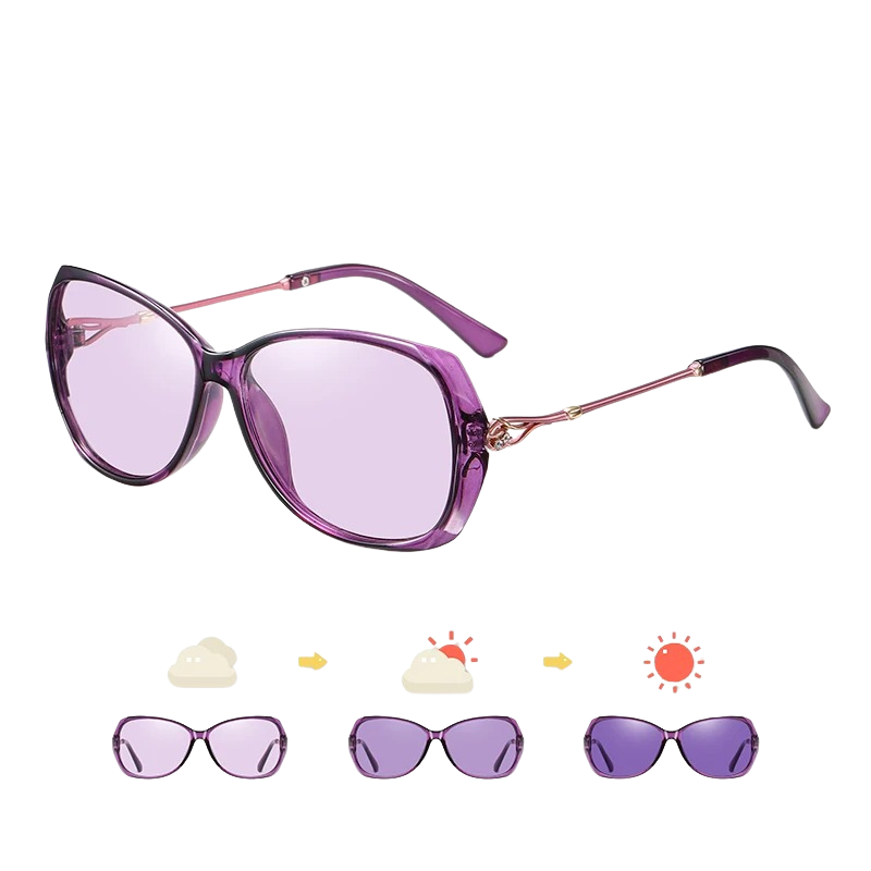 Lunettes solaires photochromiques pour femme