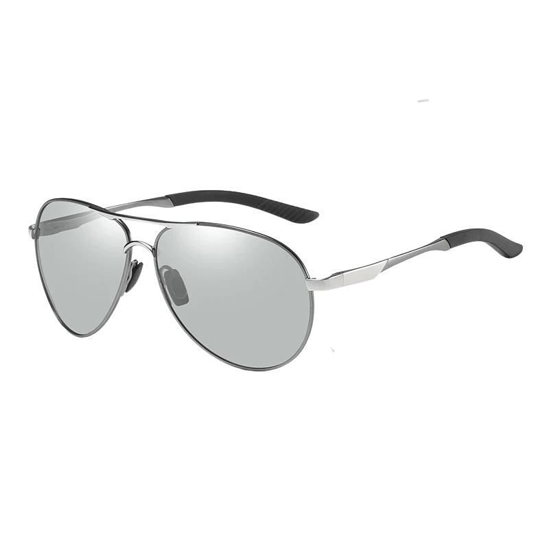 Lunette de soleil homme photochromique polarisée anti-uv400 | modèle aviateur