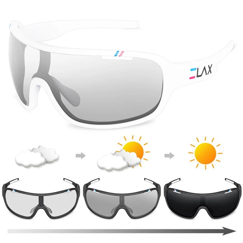 Lunettes solaires photochromiques polarisées pour activité cycliste et motard